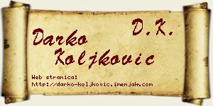 Darko Koljković vizit kartica